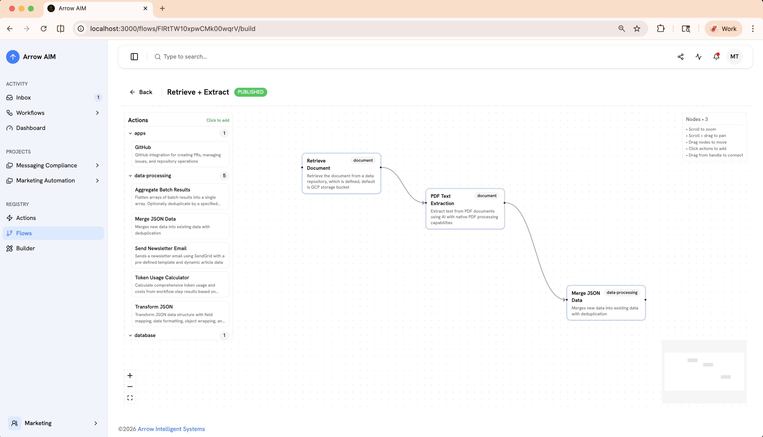 Arrow AIM - Visual Workflow Builder